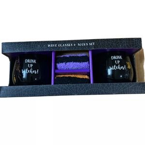 cobwebs and cauldrons cups and Socks - “drink Up Witch ! “